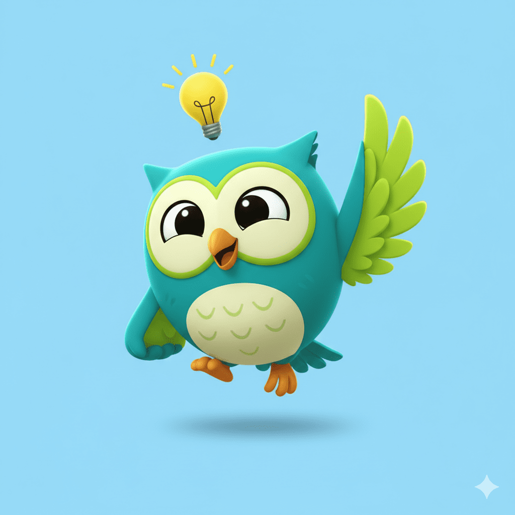 Learnly Owl Thinking